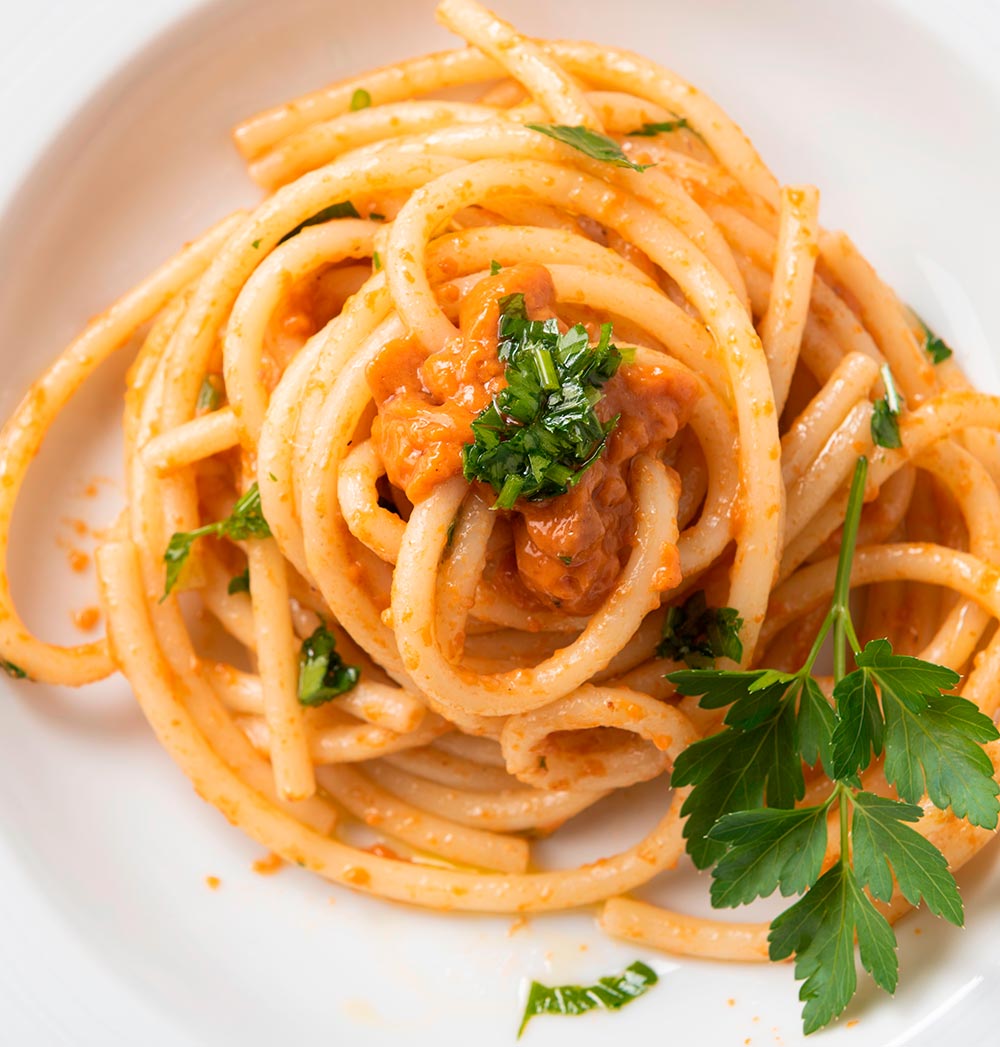 Spaghetti with Typical Sea Urchins from Puglia